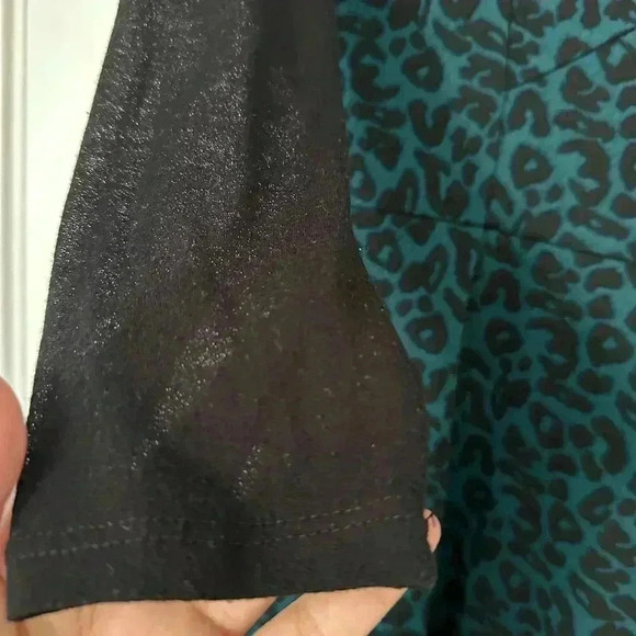 Dynamite Mesh Type Long Sleeve Slinky Dress Floral Paisley Mini Dress Women's L - Picture 4 of 10